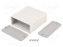 Enclosure: multipurpose; with panel; TEKAL; X: 85mm; Y: 100mm; grey