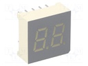 Display: LED; 7-segment; 7.6mm; 0.3"; No.char: 2; red; 3.6÷14mcd