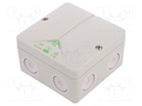 Enclosure: junction box; X: 93mm; Y: 93mm; Z: 55mm; polystyrene; IP65