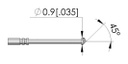 Test needle; Operational spring compression: 4.3mm; 3A; Ø: 0.9mm