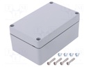 Enclosure: multipurpose; X: 81mm; Y: 127mm; Z: 57mm; EURONORD; grey