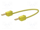 Test lead; 60VDC; 30VAC; 10A; non-insulated; Len: 0.3m; yellow
