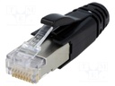 Plug; RJ45; PIN: 8; shielded; Layout: 8p8c; IDC,crimped; for cable