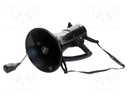Signaller: magaphone; voice message,siren; 120dB; black; ABS; 120W