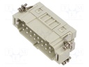 Connector: HDC; contact insert; male; CSE; PIN: 16; 16+PE; 16A; 600V