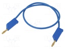 Test lead; 60VDC; 30VAC; 32A; Len: 0.5m; blue; Material: brass