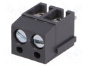 PCB terminal block; angled 90°; 5mm; ways: 2; on PCBs; 2.5mm2; 24A