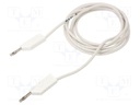 Test lead; 60VDC; 30VAC; 32A; Len: 2m; white; Cond.cross sec: 2.5mm2