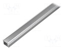 Profiles for LED modules; transparent; surface,recessed; L: 1m