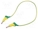 Test lead; silicone; 0.5m; yellow-green; 32A