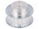 Belt pulley; AT5; W: 10mm; whell width: 21mm; Ø: 27.4mm; aluminium