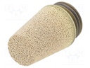 Sound suppression silencer; Thread: G 1/4"; sintered bronze