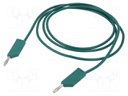 Test lead; 60VDC; 30VAC; 32A; Len: 1.5m; green; Material: brass