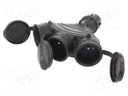 Power splitter; Sockets: 3; 16A; Colour: black