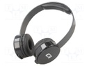 Headphones with microphone; black; Jack 3,5mm; headphones; 32Ω