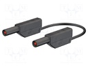 Test lead; PVC; 0.25m; black; 16A; 1kV; Cond.cross sec: 0.75mm2