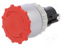 Switch: emergency stop; Stabl.pos: 2; 22mm; red; IP65; Pos: 2; Ø22mm
