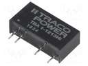 Converter: DC/DC; 1W; Uin: 10.8÷13.2V; Uout: 15VDC; Iout: 66mA; SIP7