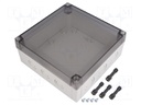 Enclosure: multipurpose; X: 180mm; Y: 180mm; Z: 75mm; MNX; grey; IK08