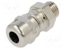 Cable gland; M12; IP66,IP67; brass; silver