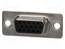 D-Sub HD; PIN: 15; plug; female; soldering