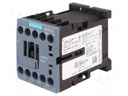 Contactor: 3-pole; NO x3; Auxiliary contacts: NO; 24VAC; 12A; 3RT20