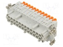Connector: HDC; contact insert; female; JSH S; PIN: 24; 24+PE; 16A