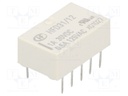 Relay: electromagnetic; DPDT; Ucoil: 12VDC; 0.5A/125VAC; 1A/30VDC