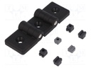 Hinge; Width: 109mm; technopolymer (PA); black; H: 36mm