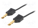 Test lead; PVC; 0.5m; black; 19A; 60V; Cond.cross sec: 1mm2