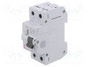 RCBO breaker; Inom: 40A; Ires: 30mA; Poles: 2; 230/400VAC; DIN; IP20