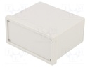 Enclosure: panel; X: 93.6mm; Y: 75.2mm; Z: 46.2mm; ABS; grey