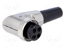 Plug; microphone; female; PIN: 4; with strain relief; for cable