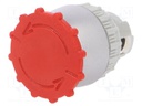 Switch: emergency stop; Stabl.pos: 2; 22mm; red; IP65; Pos: 2; Ø22mm