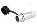 Plug; female; SF12; PIN: 3; IP67; 4÷6.5mm; 13A; soldering; for cable