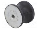 Vibration damper; M12; Ø: 70mm; rubber; L: 53mm; H: 12mm; 5181N