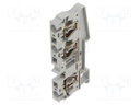Splice terminal: rail; 0.2÷6mm2; ways: 1; terminals: 3; grey; TS35