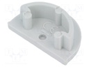 Cap for LED profiles; grey; ABS; Application: ARC12