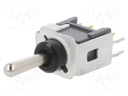 Switch: toggle; Pos: 3; SP3T; ON-OFF-(ON); -30÷85°C; Toggle: round