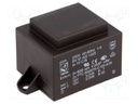 Transformer: encapsulated; 6VA; 230VAC; 12V; 12V; 250mA; 250mA; 200g