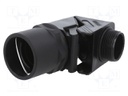 90° angled connector; ØBraid : 23mm; polyamide; -20÷80°C