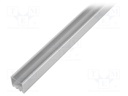 Profiles for LED modules; transparent; surface; L: 1m; aluminium