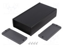 Enclosure: multipurpose; with panel; TEKAL; X: 85mm; Y: 160mm; black