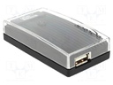 Hub USB; DC socket,USB A socket x4,USB B mini socket; USB 2.0