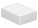 Enclosure: with panel; X: 63mm; Y: 83mm; Z: 30mm; polystyrene; grey