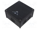 Enclosure: junction box; X: 127mm; Y: 127mm; Z: 70mm; IP66; black