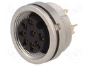 Connector: M16; female; IP68; socket; soldering; 60V; PIN: 8; 5A