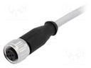 Plug; M12; PIN: 5; female; A code-DeviceNet / CANopen; 10m; cables