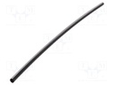 Heat shrink sleeve; glued; 4: 1; 24mm; L: 1.2m; black