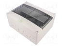 Enclosure: for modular components; IP55; grey; No.of mod: 12
